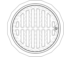 Ensemble de cadre et grille PEDCS-450