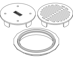 Ensemble de cadre et grille PEDCS-600