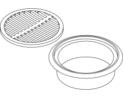 Ensemble de cadre ajustable et grille BCM626