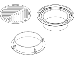 Adjustable Frame, Guider and grate PED750