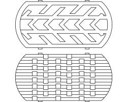 14" x 23" Adjustable Frame and grate set PED501